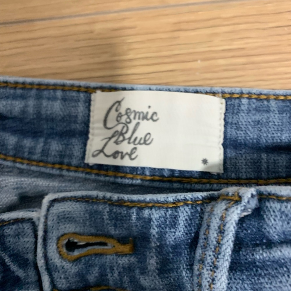 Blue Distressed Ankle Jeans - Great for Petites - Picture 6 of 10